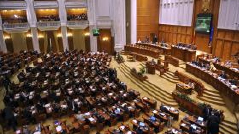 The two chambers of the new Parliament, the first sitting