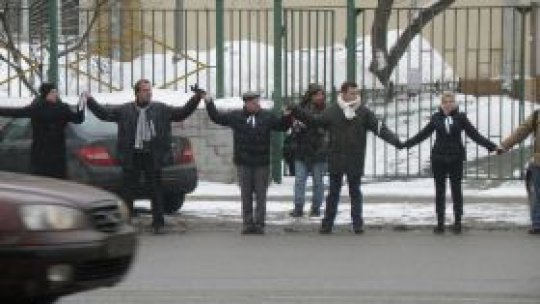 Lanţ uman împotriva lui Putin, la Moscova