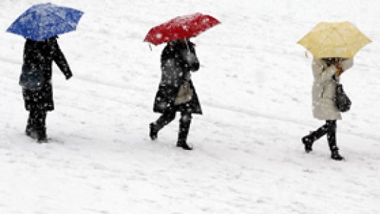 Ninsoarea şi viscolul afectează sudul ţării