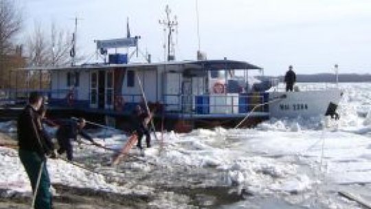 The ice blocks on Danube start to be discharged in the sea