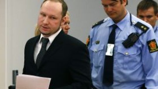 Anders Breivik consideră pedeapsa cu închisoarea "patetică"