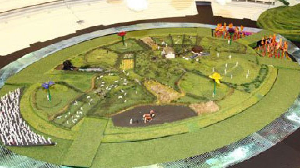 Peisaj rural britanic la ceremonia de deschidere a JO