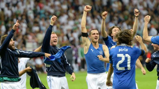 Italia, la un pas de trofeul Campionatului European de fotbal