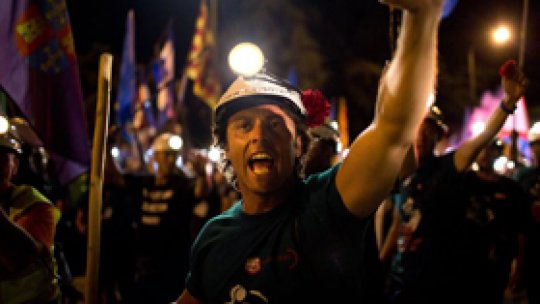 Protest al minerilor spanioli la Madrid