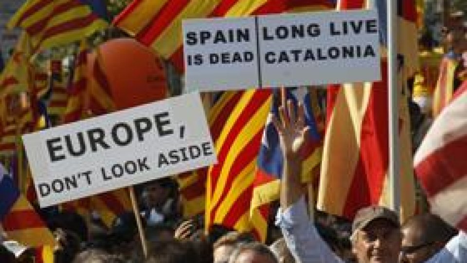 Manifestaţie de amploare pentru independenţa Cataloniei