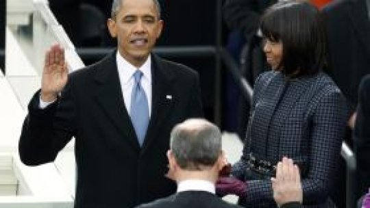 Barack Obama a depus jurământul pentru al doilea mandat