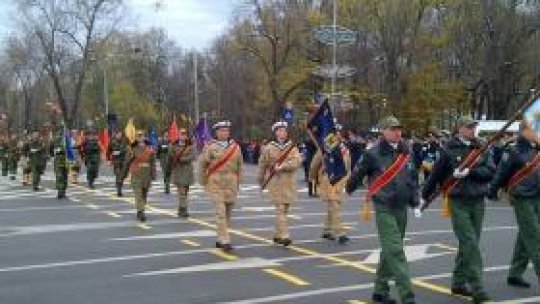 Repetiţie generală a paradei de 1 Decembrie, la Arcul de Triumf