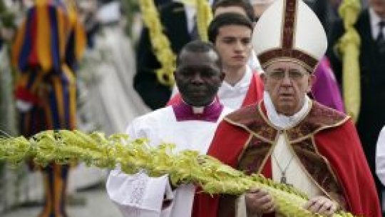 Papa Francisc a celebrat liturghia din Duminica Floriilor