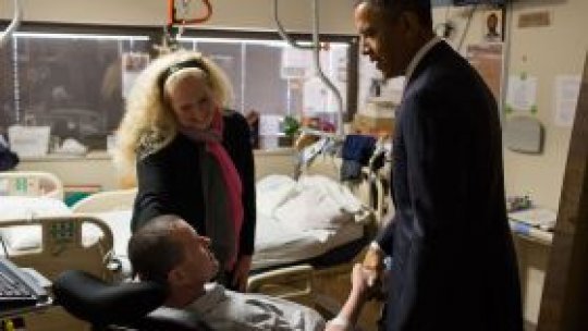 Militar român internat în SUA, vizitat de Barck Obama