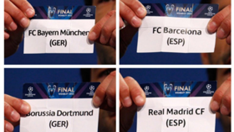 Bayern-Barcelona şi Borussia-Real Madrid, în semifinalele LC