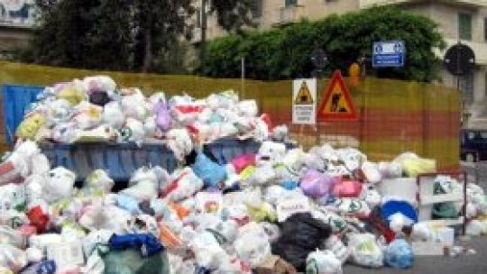 Waste collection in Romania, at a rate of about 7 percent