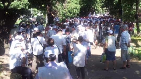 Sindicalişti din domeniul feroviar protestează în capitală
