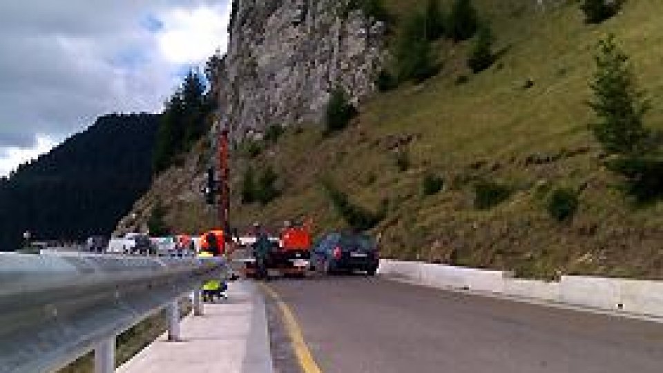 Control pentru autoturismele care urcă pe platoul Bucegilor
