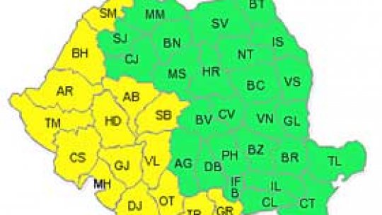 Avertizare meteo, prelungită