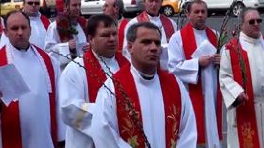 Procesiune religioasă în Bucureşti