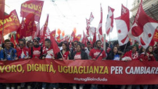 Proteste la Roma față de reforma din domeniul muncii
