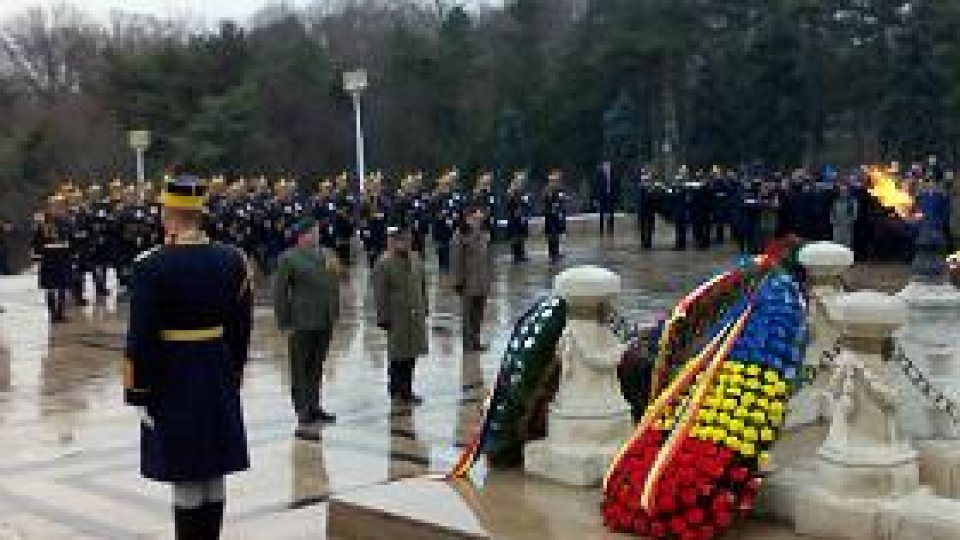 Ceremonie militară la Mormântul Ostaşului Necunoscut