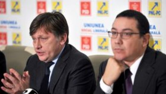 Victor Ponta "doreşte continuarea guvernării în formula USL"