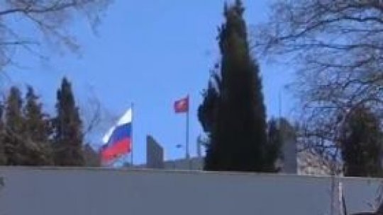 Drapelul Rusiei, pe sediul marinei ucrainene din Sevastopol