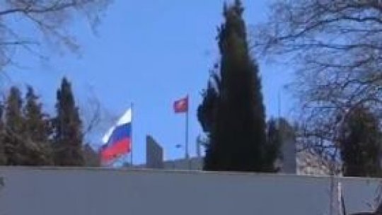 Drapelul Rusiei, pe sediul marinei ucrainene din Sevastopol