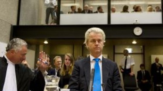 Lider extremist olandez, blamat pentru declaraţiile rasiste