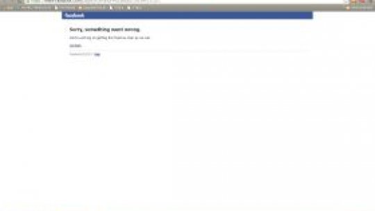 Facebook, căzut temporar