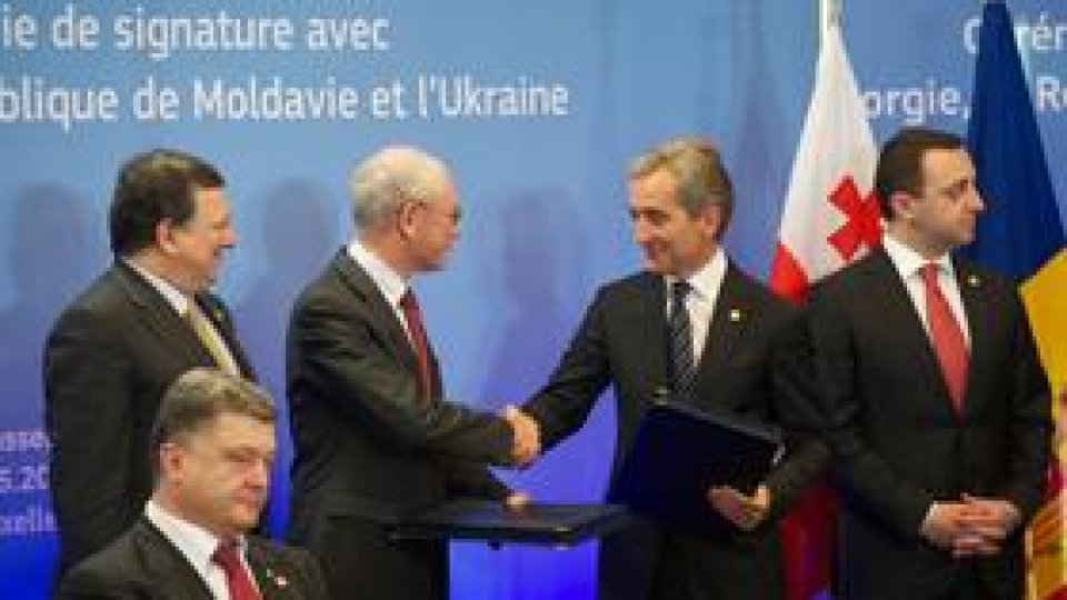 UE se angajează să sprijine Ucraina, R. Moldova şi Georgia