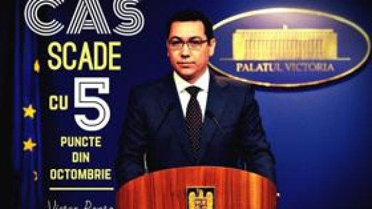 Victor Ponta va discuta cu Traian Băsescu despre reducerea CAS