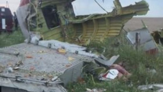 Avionul prăbuşit în estul Ucrainei, "doborât de rachetă sol-aer"