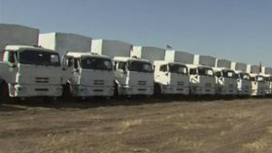 Convoiul cu ajutoare ruseşti, aproape la graniţa cu Ucraina