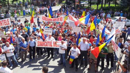 Miting de protest la Petroșani