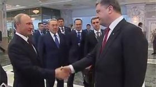 Discuţia dintre Poroşenko şi Putin a dus la "anumite rezultate"