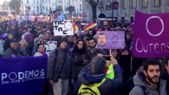 Marşul schimbării, convocat de Podemos, a avut loc la Madrid