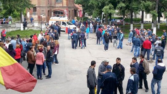 Protest la Deva de Ziua Mondială a Muncii Decente