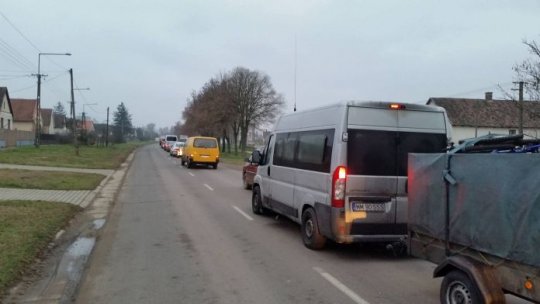 Trafic rutier îngreunat pe DN7, în zona localităţii Milcoiu