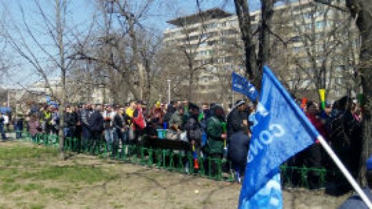 Protest al angajaţilor din Portul Constanţa la Ministerul Transporturilor