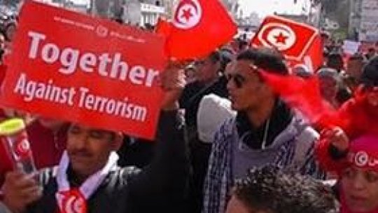Marş împotriva terorismului, în capitala Tunisiei