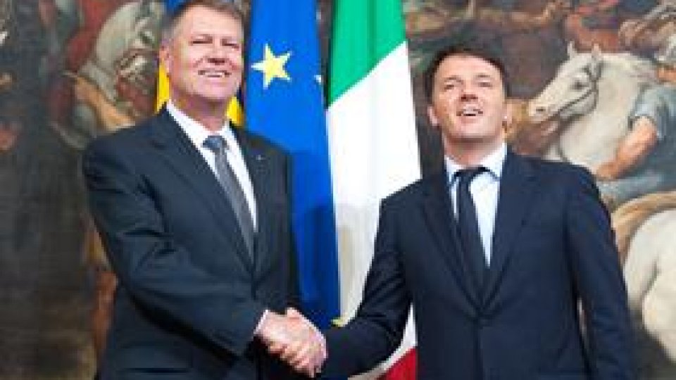 Klaus Iohannis s-a întâlnit cu premierul Italiei Matteo Renzi