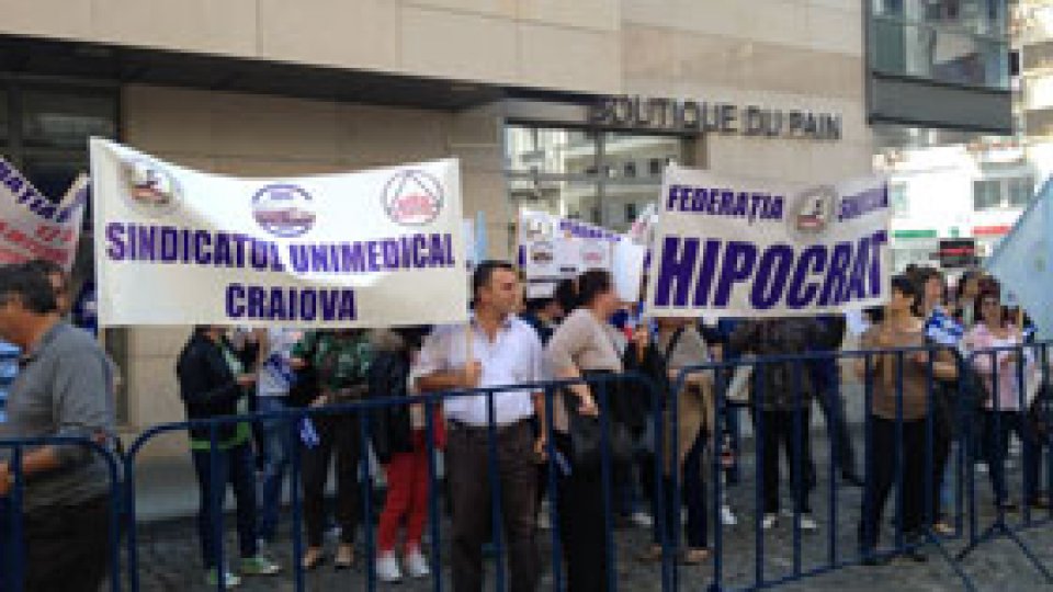 Pichet al sindicatelor la Ministerul Sănătății