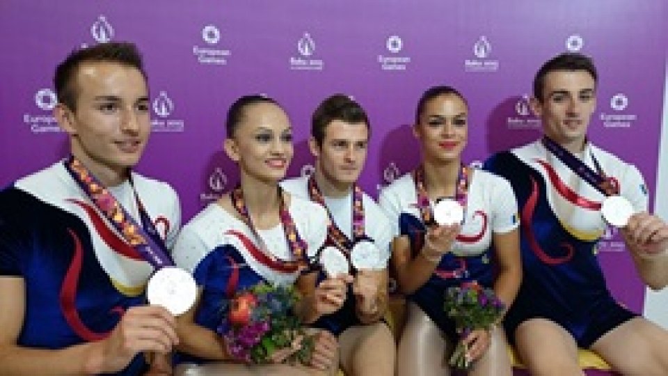 Baku 2015: Argint la gimnastică aerobică pe echipe