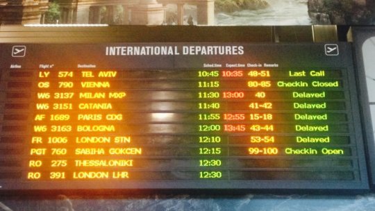 Toate cursele aeriene de pe aeroportul Otopeni sunt anulate de la ora 11.00