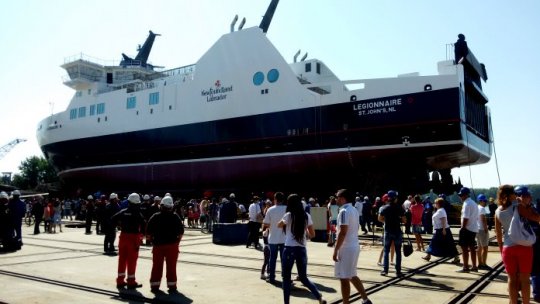 Feribot canadian, lansat la apă la Galați