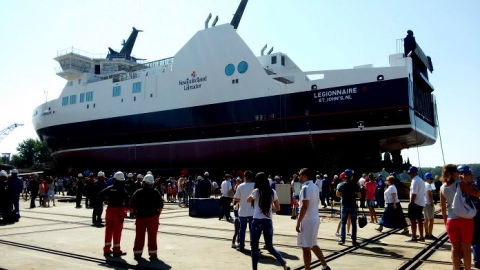 Feribot canadian, lansat la apă la Galați