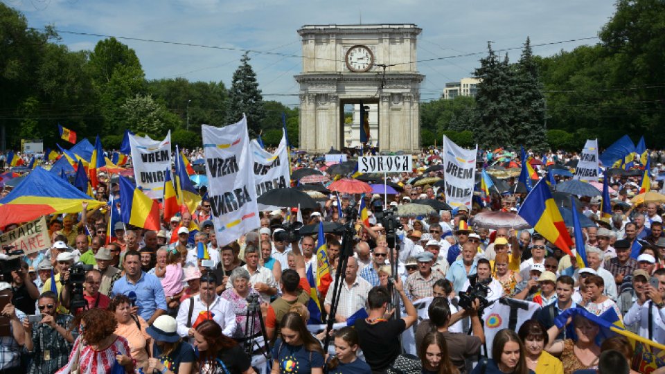 Miting la Chișinău pentru unirea cu România