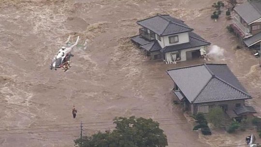 Etau a provocat inundaţii "de o amploare nemaiîntâlnită" în Japonia
