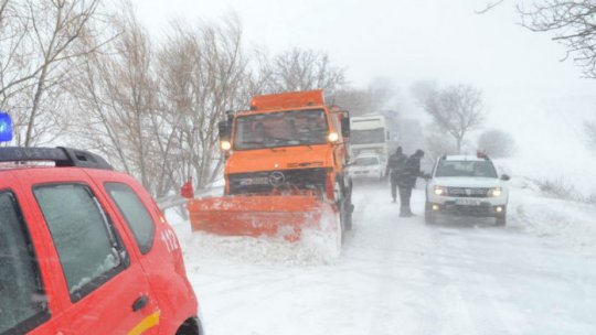 Drumurile Naționale închise din cauza viscolului