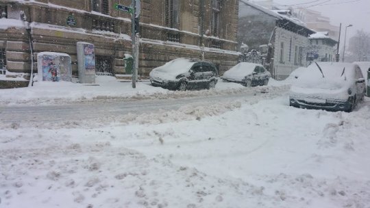 La pas prin București în plin ger
