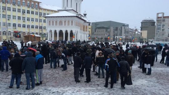 Protest al minerilor din Târgu Jiu