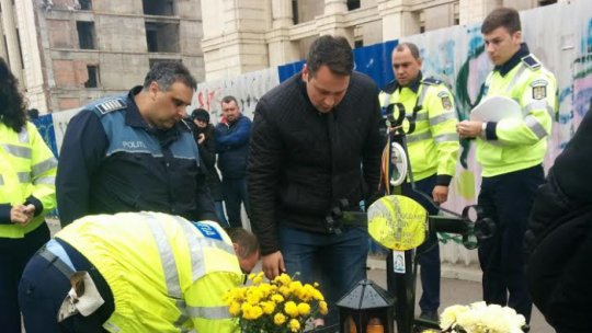 Bogdan Gigină, comemorat de colegii din Brigada de Poliţie Rutieră