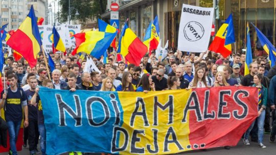 "Luptă pentru Basarabia", marş unionist în centrul Bucureştiului